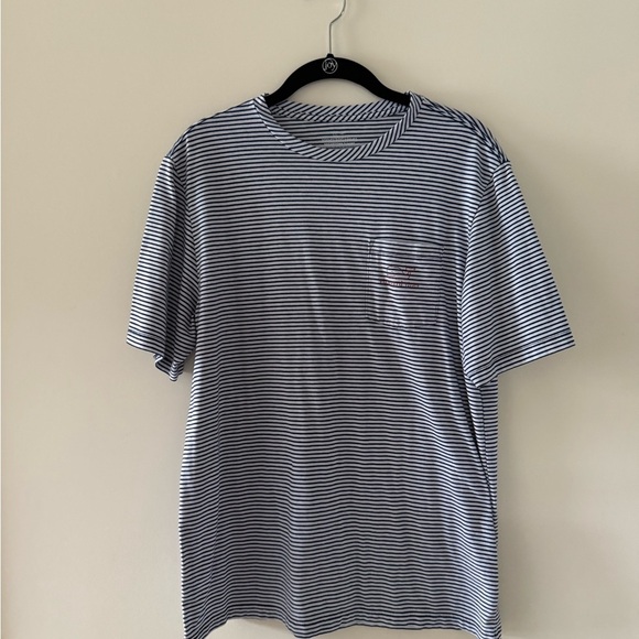Vineyard Vines Navy and White Striped Tee - Picture 1 of 4